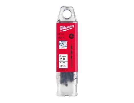 Milwaukee - Wiertło HSS-R 2,0 mm (10 szt.) - 4932363454 - 2