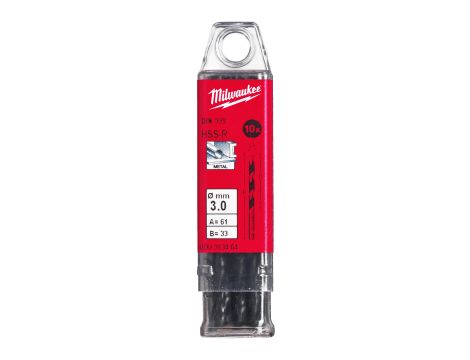 Milwaukee - Wiertło HSS-R 3,0 mm (10 szt.) - 4932363464 - 2