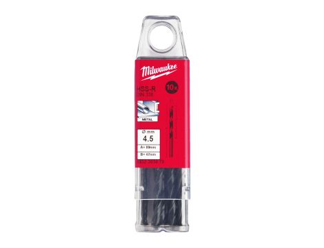 Milwaukee - Wiertło HSS-R 4,5 mm (10 szt.) - 4932363479 - 2