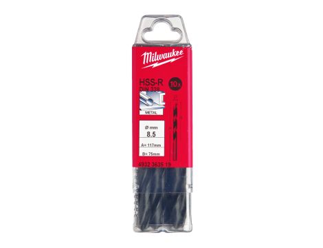 Milwaukee - Wiertło HSS-R 8,5 mm (10 szt.) - 4932363519 - 2
