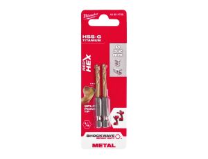 Milwaukee - Wiertło udarowe do metalu SWave HSS-G Tin 3.2mm -2szt. - 48894706 - image 2