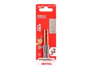 Milwaukee - Wiertło udarowe do metalu SWave HSS-G Tin 3.3mm -2szt. - 4932471089 - image 2