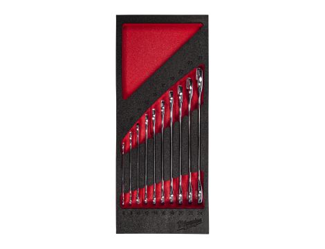 Milwaukee - Wkładka piankowa z kluczami dwustronnie płaskimi 10szt - do wózków narzędziowych - 4932493629