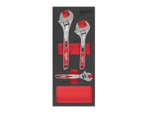 Milwaukee - Wkładka piankowa z kluczami nastawnymi 150mm, 200mm & 250mm - do wózków narzędziowych - 4932492397