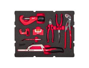 Milwaukee - Wkładka piankowa z narzędziami ręcznymi do prac hydraulicznych - do skrzyni Packout z szufladami, 8 szt - 4932493639
