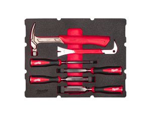 Milwaukee - Wkładka piankowa z narzędziami ręcznymi do pracy w drewnie - do skrzyni Packout z szufladami, 6 szt - 4932493641