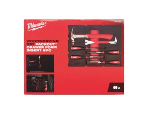 Milwaukee - Wkładka piankowa z narzędziami ręcznymi do pracy w drewnie - do skrzyni Packout z szufladami, 6 szt - 4932493641 - image 2
