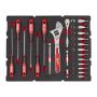Milwaukee - Wkładka piankowa z nasadkami 1/4", wkrętakami i kluczem - do skrzyni Packout z szufladami, 35 szt - 4932480717 - 2