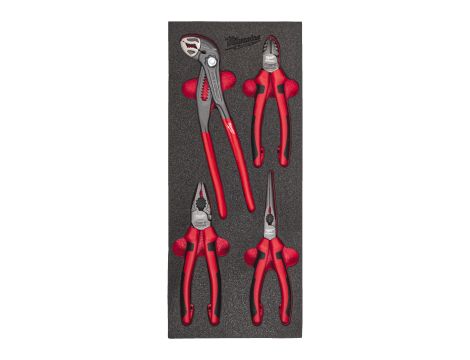 Milwaukee - Wkładka piankowa ze szczypcami 4szt  - do wózków narzędziowych - 4932493631