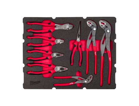 Milwaukee - Wkładka piankowa ze szczypcami nastawnymi i tnącymi- do skrzyni Packout z szufladami, 8 szt - 4932493643