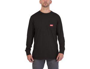 Milwaukee - WTLSBL-L T-shirt z kieszonką z długim rękawem - czarny - 4932493035
