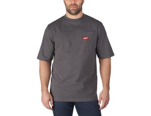 Milwaukee - WTSSG-L T-shirt z kieszonką z krótkim rękawem - szary - 4933478233