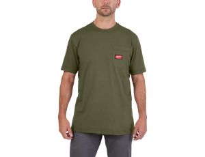 Milwaukee - WTSSGRN-M T-shirt z kieszonką z krótkim rękawem - zielony - 4932493019