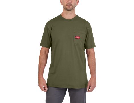 Milwaukee - WTSSGRN-M T-shirt z kieszonką z krótkim rękawem - zielony - 4932493019