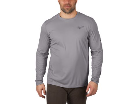 Milwaukee - WWLSG-M Lekka koszulka robocza z długim rękawem - szara - 4933478189