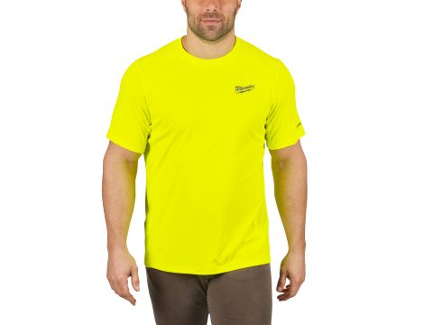Milwaukee - WWSSYL-XXL Lekka koszulka robocza z krótkim rękawem - żółta - 4932493077