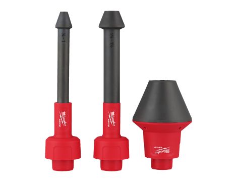 Milwaukee - Zestaw 3 dysz/przystawek z gumowymi zakończeniami do spcjalnych zastosowań  - 4932498018