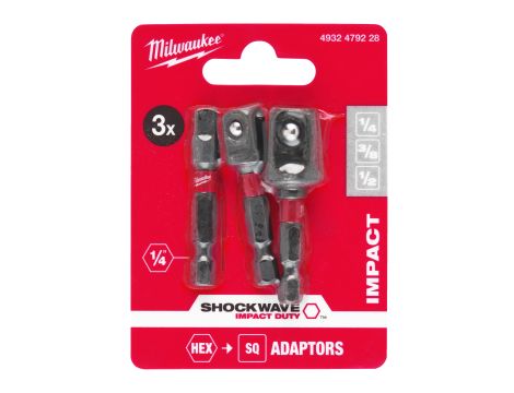 Milwaukee - Zestaw adapterów do nasadek udarowych 3 szt. - 4932479228 - 2