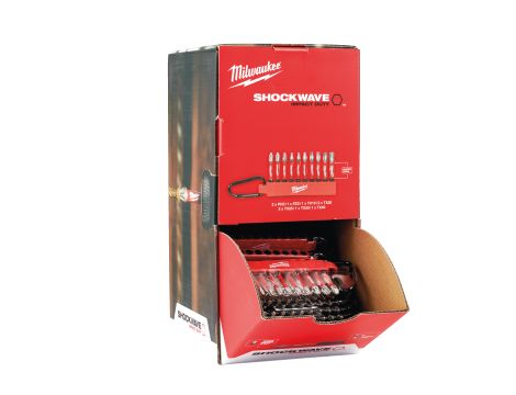 Milwaukee - Zestaw bitów udarowych SHOCKWAVE™ Impact Duty 10 szt. + karabińczyk (Zestaw 1) - 4932480941 - opakowanie 50 szt. Cena za szt. - 2