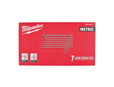 Milwaukee - Zestaw kluczy nasadowych typu T HEX z przegubem 7szt - 4932492674 - 2