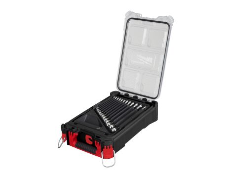 Milwaukee - Zestaw kluczy płasko-oczkowych MAXBITE w organizerze kompaktowym PACKOUT Slim, 15 szt.  - 4932498141