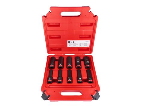 Milwaukee - Zestaw nasadek udarowych długich Shockwave 1/2" 10 szt. - 4932480457