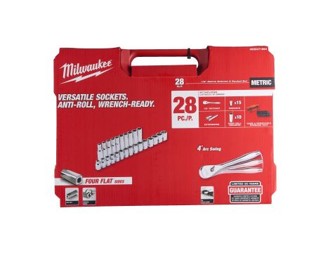 Milwaukee - Zestaw nasadek z grzechotką 1/2" - 4932471864 - 2