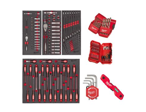 Milwaukee - Zestaw pianek do wózków narzędziowych, uniwersalny - 170szt - 4932499473