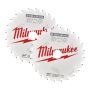 Milwaukee - Zestaw tarcz 190 x 30 mm Twin pack (2 x 24 zęby) 2 szt. - 4932479804 - 2