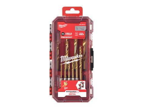 Milwaukee - Zestaw wierteł udarowych do metalu SWave HSS-G Tin 10szt. - 4932493865 - 2