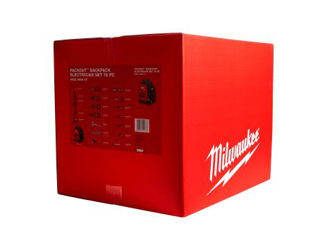 Milwaukee - Plecak PACKOUT™ Zestaw dla elektryków 76 szt. - 4932498407 - 3