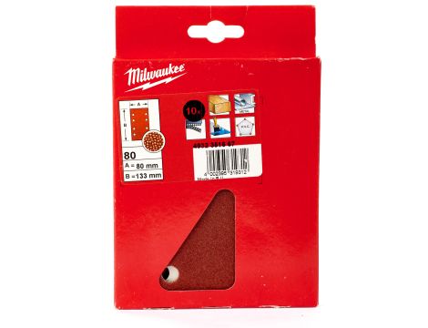 Milwaukee - Standardowe papiery ścierne HL  80 x 133 H and L GR 80 - 10 pcs - 4932351667 - 2
