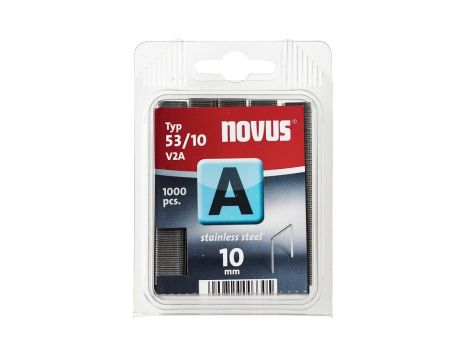 Zszywki typ A 53/10 NOVUS stal nierdzewna [1000 szt.]