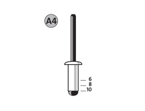 Nity aluminiowe A4/8 NOVUS [30 szt.]