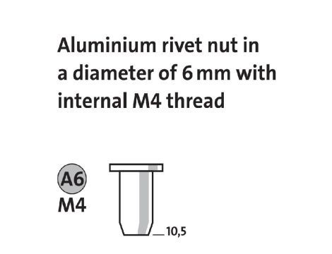 Nitonakrętki aluminiowe AM4/10,5 NOVUS [10 szt.] - 2