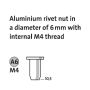 Nitonakrętki aluminiowe AM4/10,5 NOVUS [10 szt.] - 3