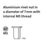 Nitonakrętki aluminiowe AM5/11,5 NOVUS [10 szt.] - 2