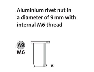 Nitonakrętki aluminiowe AM6/15 NOVUS [10 szt.]