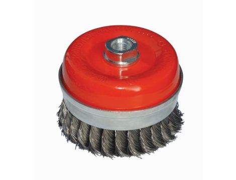 Szczotka doczołowa 100 mm/M14 ABRABORO - drut splatany 0,5 mm