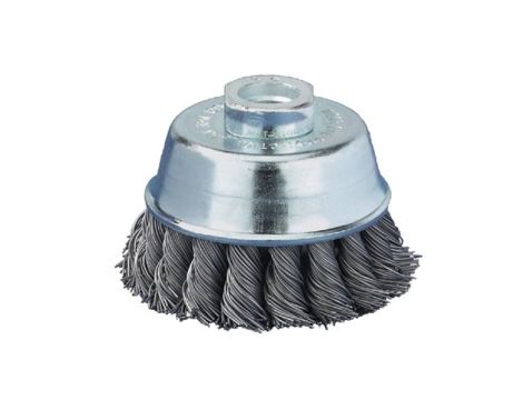 Szczotka doczołowa 65 mm/M14 ABRABORO - drut splatany INOX 0,5 mm