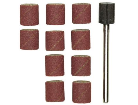 Końcówka szlifierska 14x13 mm Proxxon gr 120 korund + trzpień 10 szt.