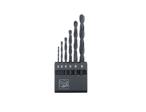 Zestaw wierteł do metalu HSS-R DIN 338 2 - 8 mm ABRABORO [6 szt.]