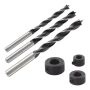 Wiertła do połączeń kołkowych 6, 8, 10 mm Wolfcraft [3 szt.] - 2