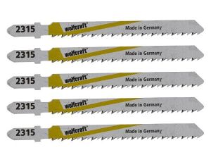 5 brzeszczotów Wolfcraft - uchwyt T, cięcie dokładne