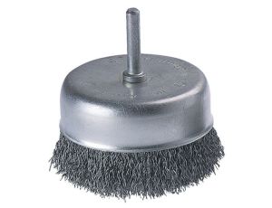 Szczotka doczołowa 80 mm Wolfcraft - drut falisty, trzpień