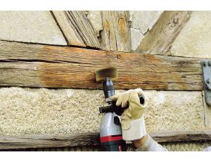 Szczotka do nadawania struktury drewna 80/40 mm Wolfcraft - trzpień 8 mm - image 2