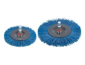 Szczotka tarczowa 75 mm/6 mm Wolfcraft - drut pokryty nylonem