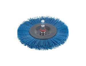Szczotka tarczowa 100 mm/6 mm Wolfcraft - drut pokryty nylonem