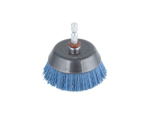 Szczotka doczołowa 65 mm/6 mm Wolfcraft - drut pokryty nylonem