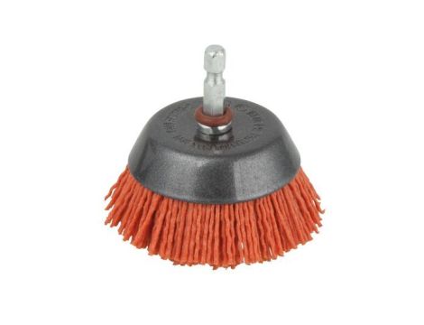 Szczotka doczołowa 65 mm Wolfcraft - pokryta nylonem / zgrubna
